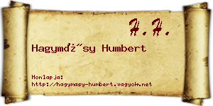 Hagymásy Humbert névjegykártya
